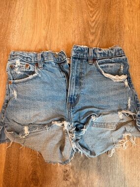 Abercrombie & Fitch Light Blue Distressed Denim Cutoff Shorts